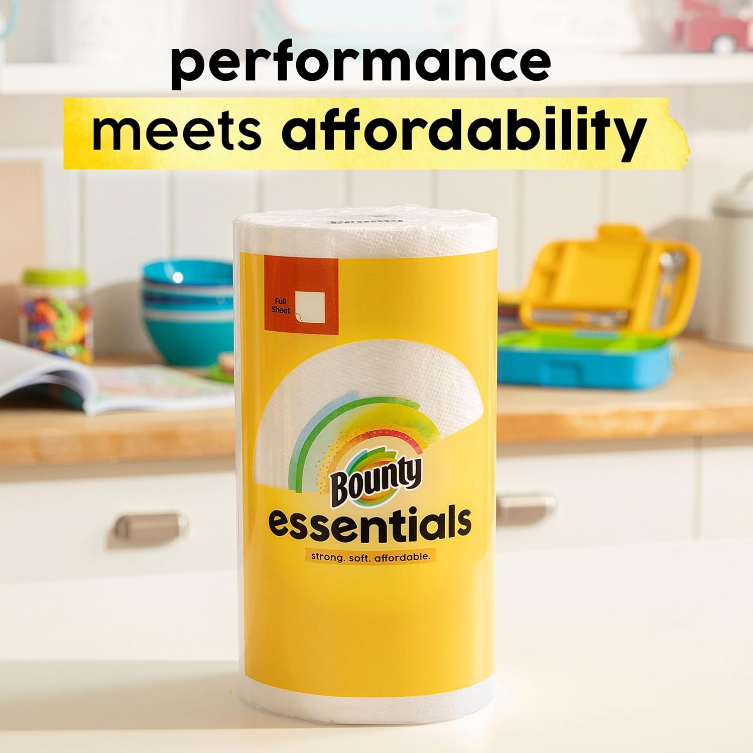 Bounty 75720 Essentials Select-A-Size Paper Towels, 2-Ply, 78 Sheets/Roll, 12 Rolls/Carton, 12 Count (Pack of 1)