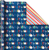 Hallmark Reversible Kids' Christmas Wrapping Paper, 3 Rolls (Skiing Santa, Penguins, Snowmen), 120 Sq Ft – detail