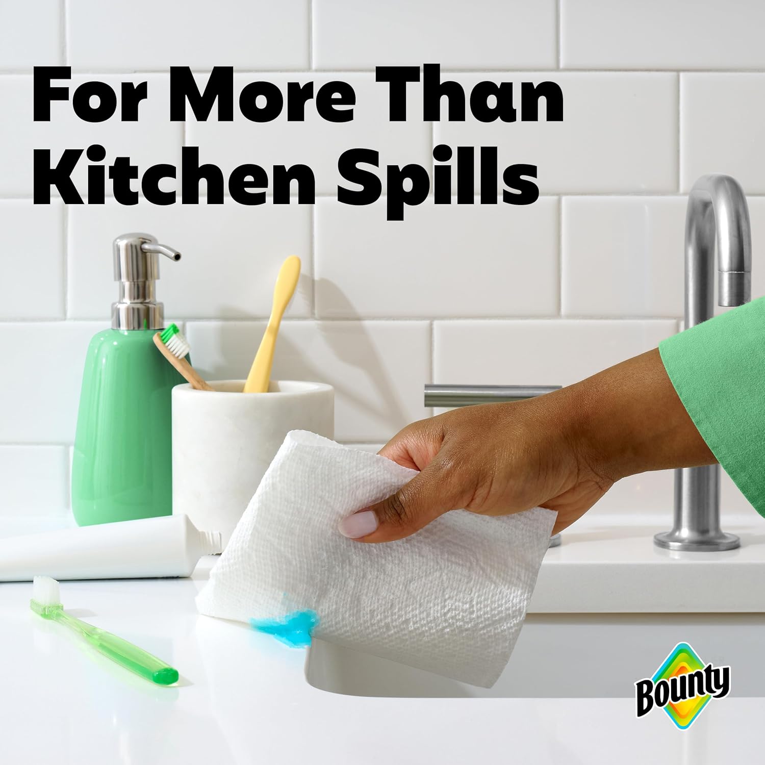 Bounty Full Sheet Paper Towels, White, 2 Triple Rolls = 6 Regular Rolls