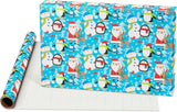 American Greetings Kids' Christmas Wrapping Paper Set with Bows & Tags, 4 Rolls (Santa & Snowmen), 120 Sq Ft – view 5