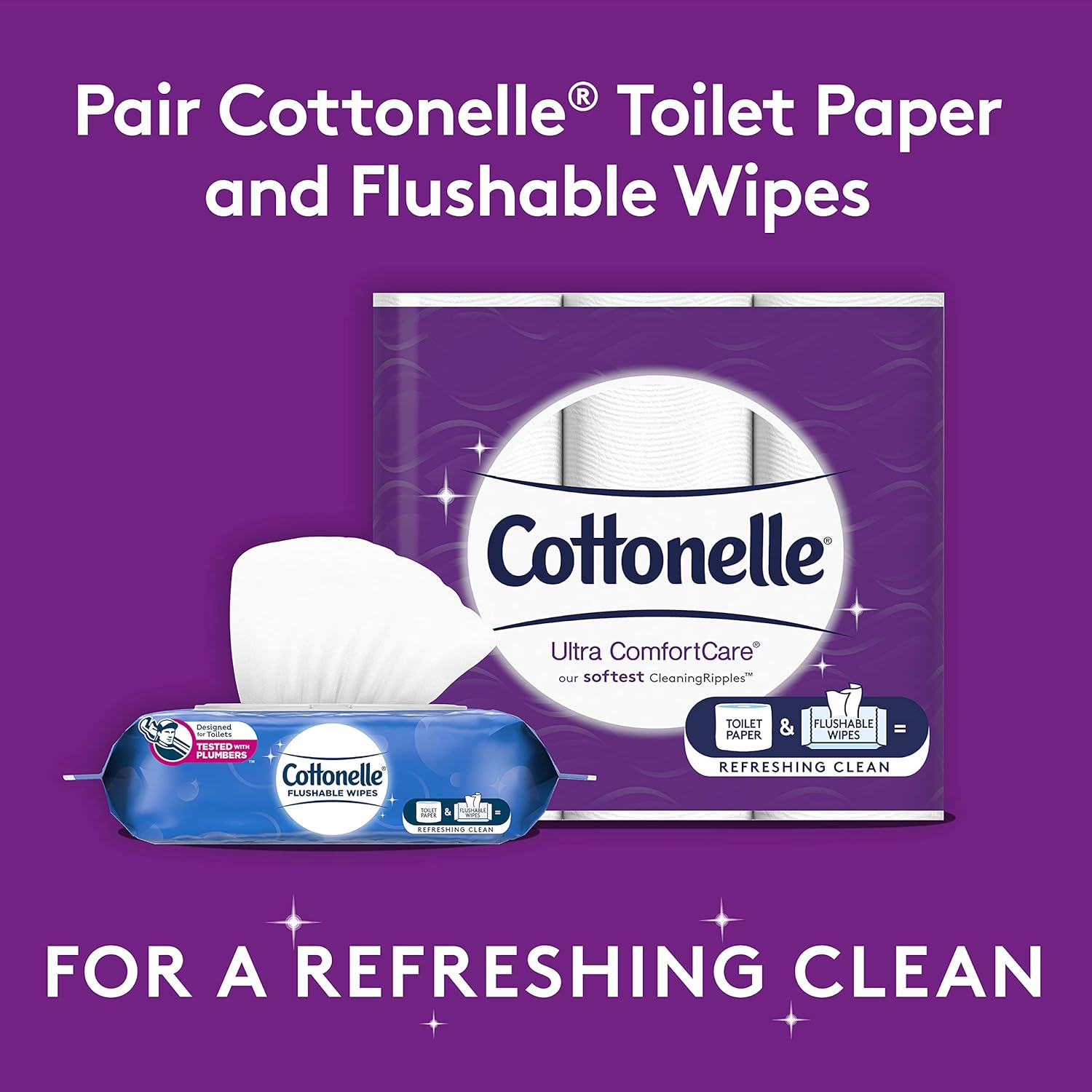Cottonelle Ultra ComfortCare Toilet Paper, Bath Tissue, 12 Double Toilet Paper Rolls