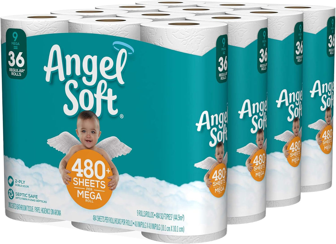 Angel Soft Toilet Paper, 72 Regular Rolls, 18 Count