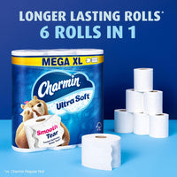 Charmin Ultra Soft Toilet Paper, 18 Mega XL Rolls = 108 Regular Rolls