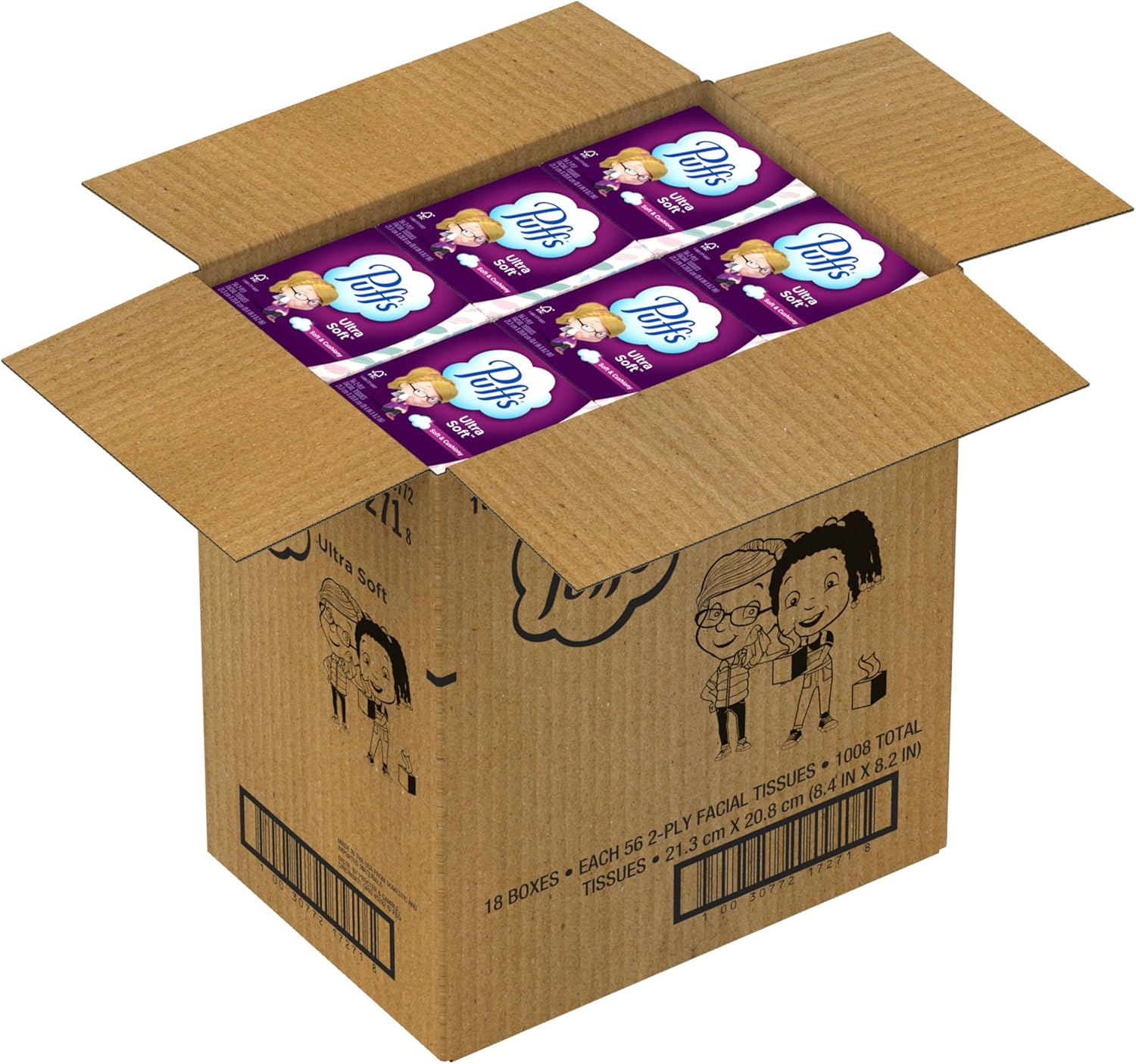 Puffs Ultra Soft Non-Lotion Tissues, 10 Cubes, 56 Tissues Per Box