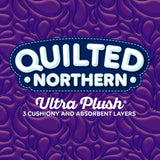 Quilted Northern Ultra Plush logo on a purple textured background