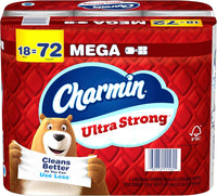 Charmin Ultra Strong Toilet Paper 18 Mega Rolls, 220 Sheets Per Roll