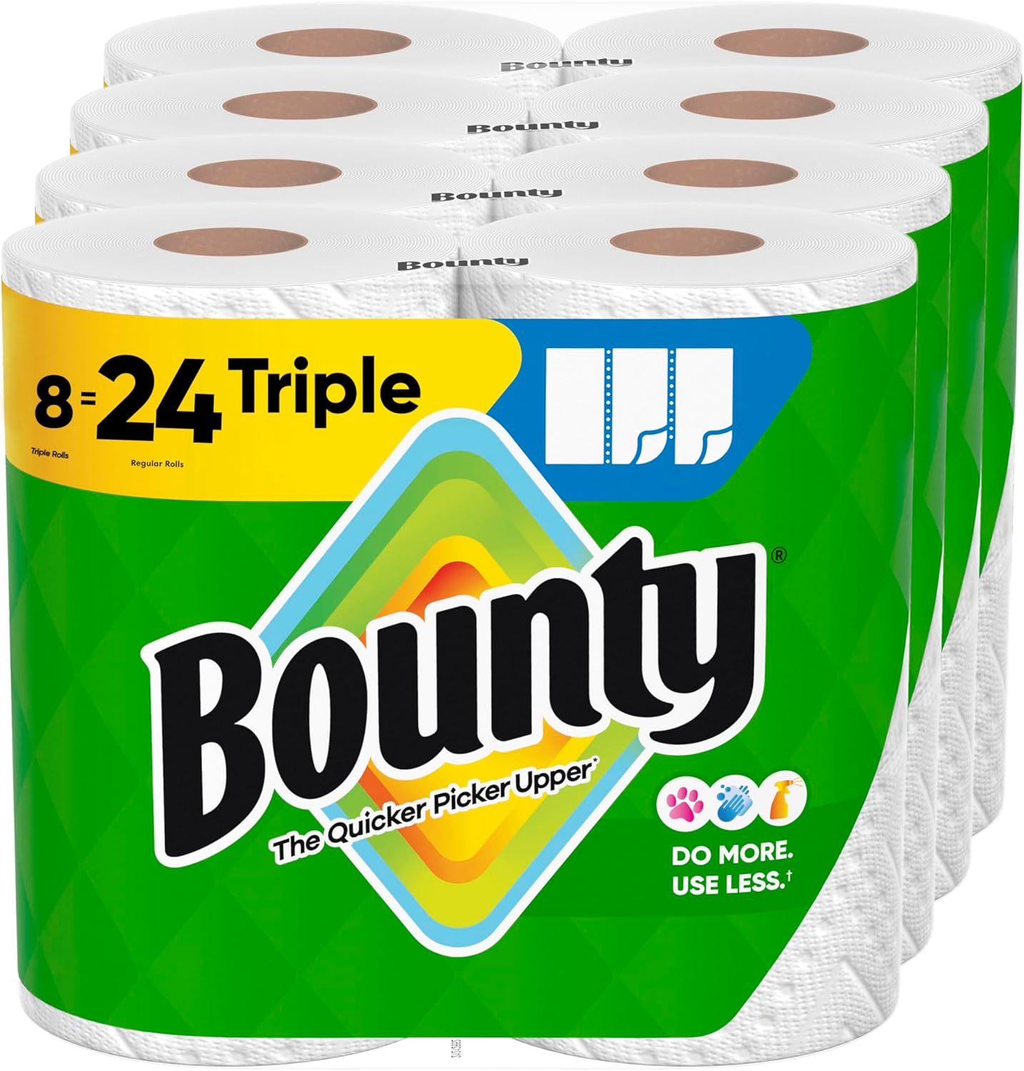 Bounty Select-A-Size Paper Towels, White, 2 Triple Rolls = 6 Regular Rolls