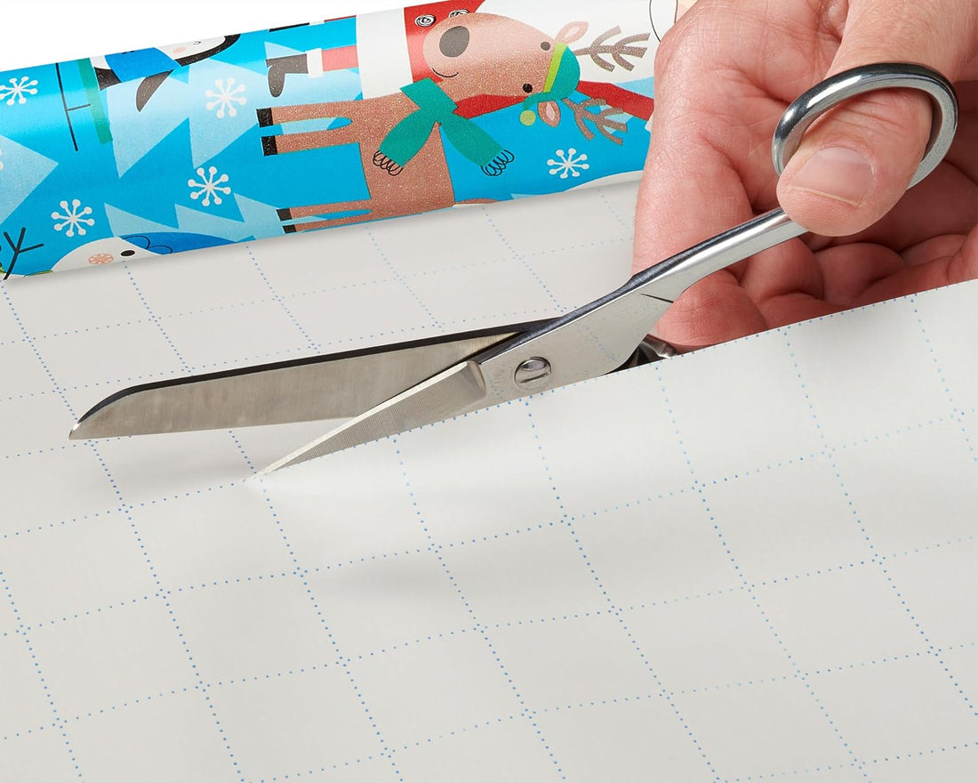 American Greetings Kids' Christmas Wrapping Paper Set with Bows & Tags, 4 Rolls (Santa & Snowmen), 120 Sq Ft – view 2