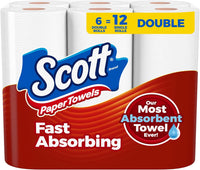 Scott Paper Towels, Choose-A-Sheet, 30 Double Rolls = 60 Regular Rolls (108 Sheets Per Roll)