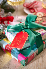 Papyrus Christmas Gift Tags, Ribbons & Bows Set, Red, Green & Gold (10 Pieces) – view 2