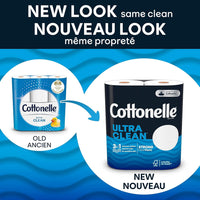 Cottonelle Ultra Clean Toilet Paper, 9 Mega Rolls (9 Mega Rolls = 36 Regular Rolls), 284 Sheets Per Roll, Packaging May Vary