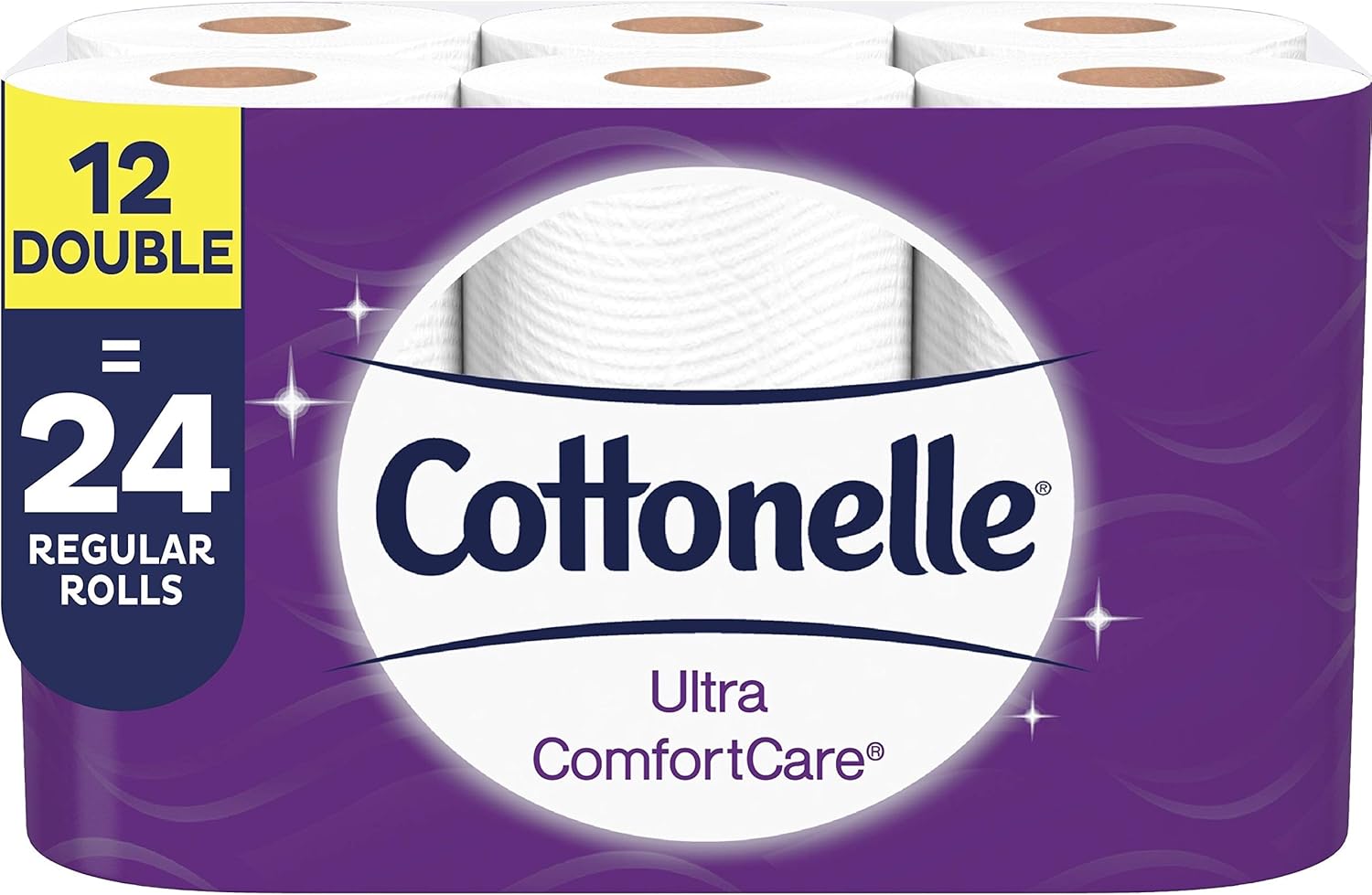 Cottonelle Ultra ComfortCare Toilet Paper, Bath Tissue, 12 Double Toilet Paper Rolls