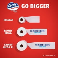 Charmin Ultra Strong Clean Touch Toilet Paper, 24 Family Mega Rolls = 120 Regular Rolls