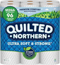 Quilted Northern Ultra Soft & Strong Toilet Paper, 6 Mega Rolls = 24 Regular Rolls, 5X Stronger*, Premium Soft Toilet Tissue