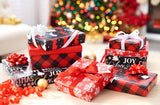 American Greetings Christmas Gift Wrap Set, 4 Rolls (Buffalo Plaid) with 7 Bows & 30 Gift Tags, 120 Sq Ft – view 2