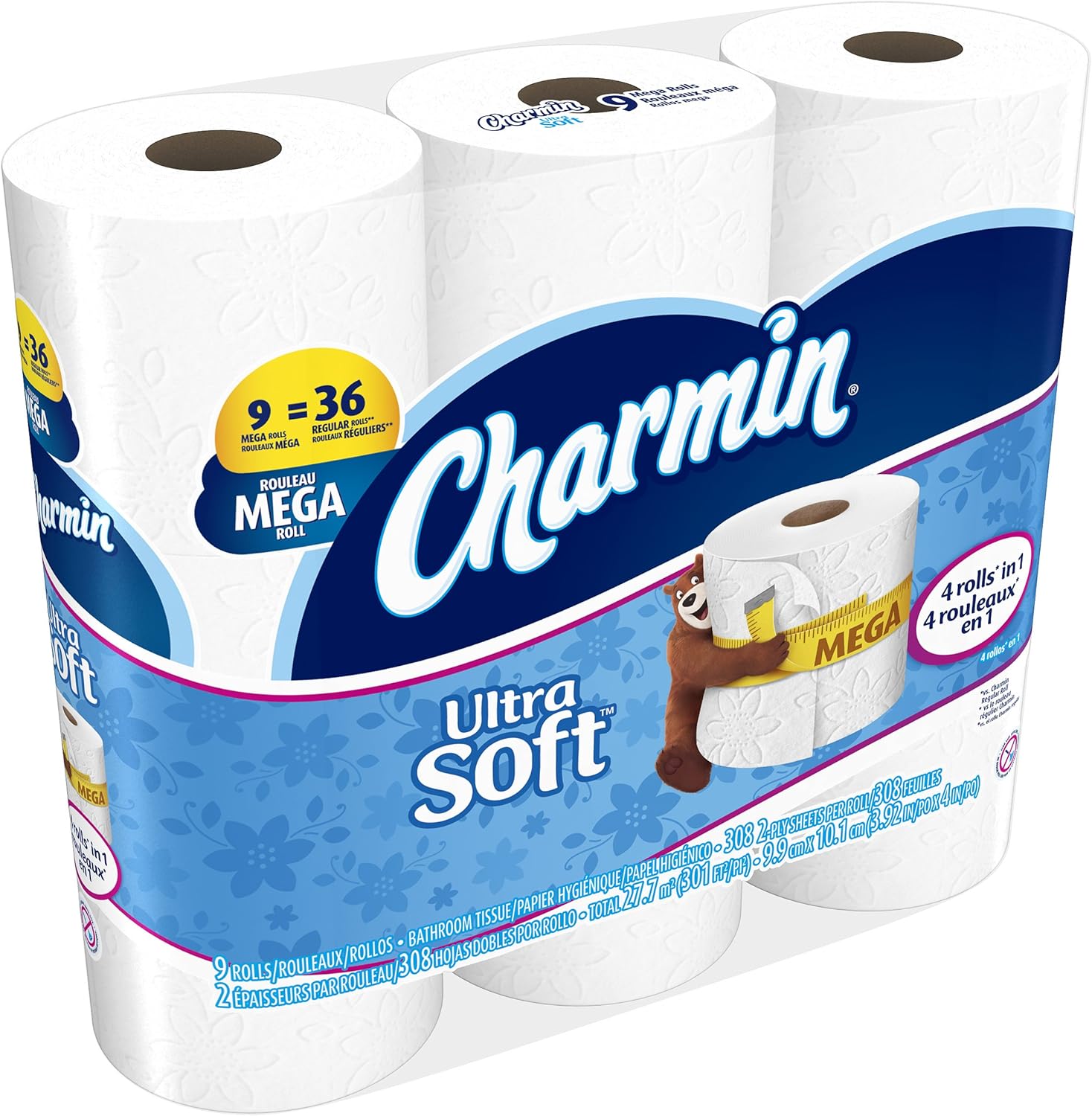 Charmin Ultra soft Jumbo Rolls Septic Safe white