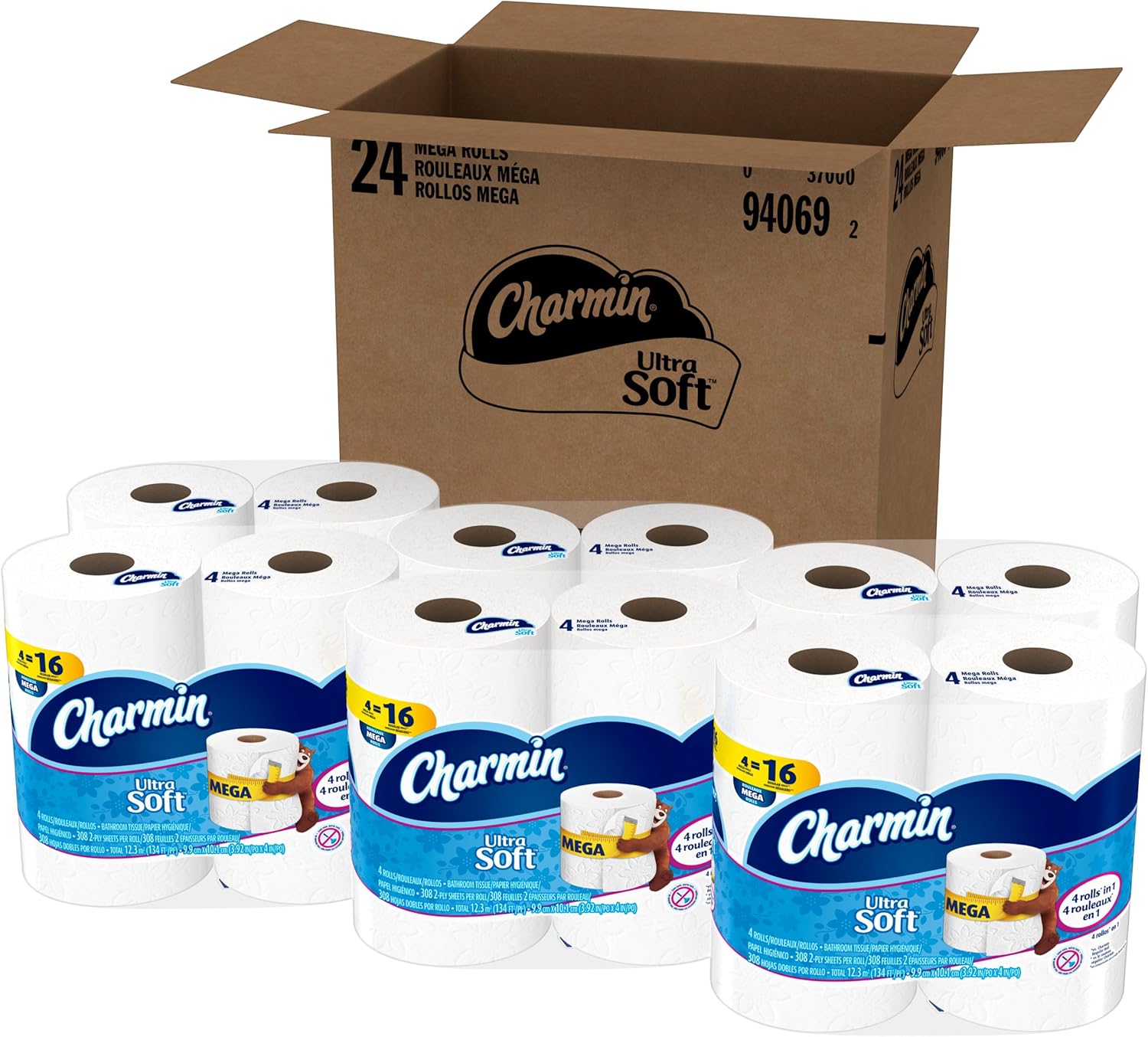 Charmin Ultra soft Jumbo Rolls Septic Safe white