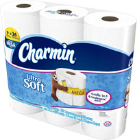 Charmin Ultra soft Jumbo Rolls Septic Safe white