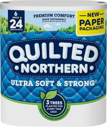 Quilted Northern Ultra Soft & Strong Toilet Paper, 6 Mega Rolls