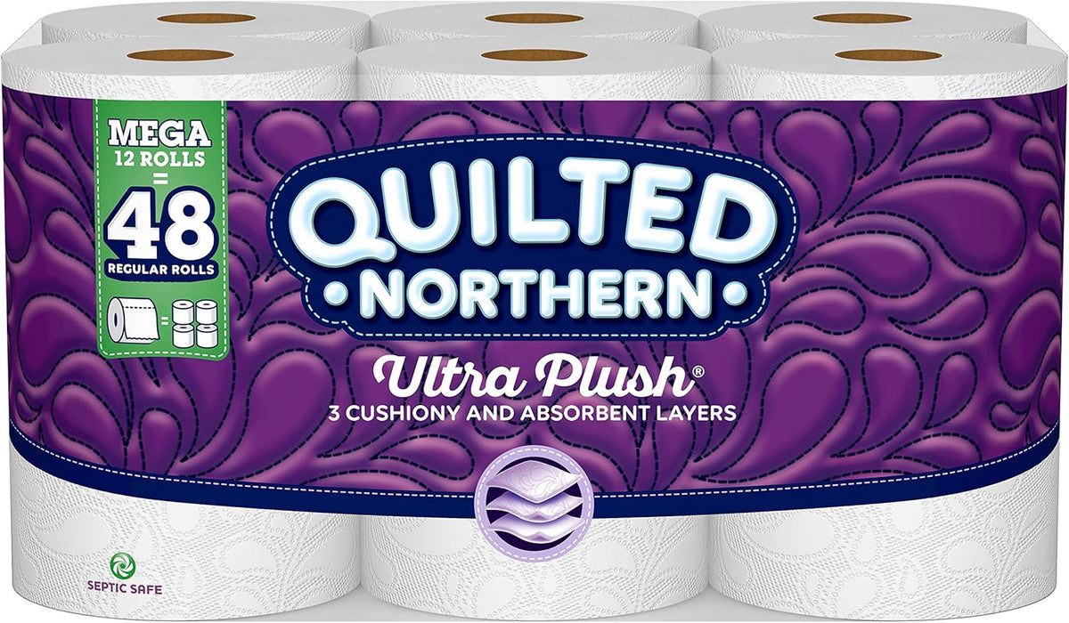 Quilted Northern Ultra Plush, Toilet Paper, 12 Mega Rolls