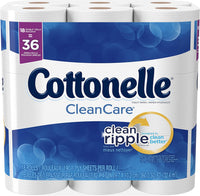 Cottonelle Ultra CleanCare Toilet Paper, Strong Bath Tissue, 12 Double Rolls