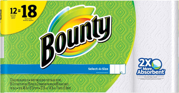 Bounty Select-a-Size Paper Towels, White, 12 Count