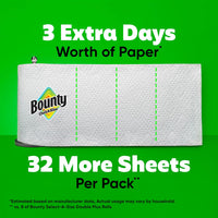 Bounty Quick-Size Paper Towels, White, 8 Family Rolls = 20 Regular Rolls