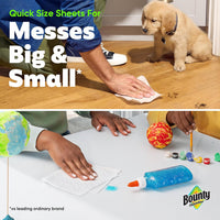 Bounty Quick-Size Paper Towels, White, 8 Family Rolls = 20 Regular Rolls