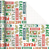 Hallmark Vintage Christmas Wrapping Paper with Cut Lines, 3 Rolls (Dancing Santa, Snowman, Holiday Words), 120 Sq Ft – detail