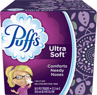 Puffs Ultra Soft & Strong Facial Tissues, 56 Count (Pack of 24)