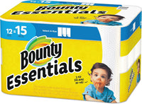 Bounty 75720 Essentials Select-A-Size Paper Towels, 2-Ply, 78 Sheets/Roll, 12 Rolls/Carton, 12 Count (Pack of 1)