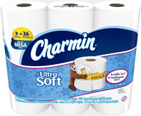 Charmin Ultra soft Jumbo Rolls Septic Safe white
