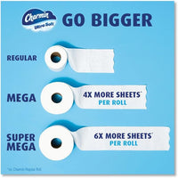 Charmin Ultra Soft Toilet Paper, 2-Ply, 224 Sheets, 18 mega Rolls (08797)