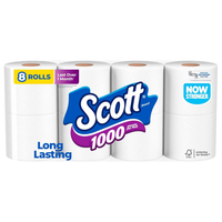 Scott, Scott Bath Tissue 8 Roll Septic-Safe, 1-Ply Toilet Tissue
