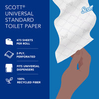 Scott Professional Recycled Fiber Toilet Paper, 80-Roll Case