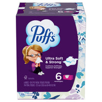 Puffs Ultra Soft Facial Tissues, 6 Family Size Boxes