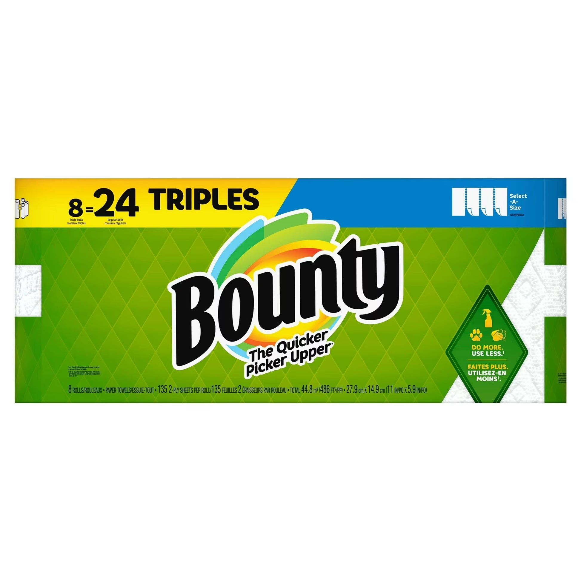 Bounty Select-A-Size Paper Towels, 8 Triple Rolls