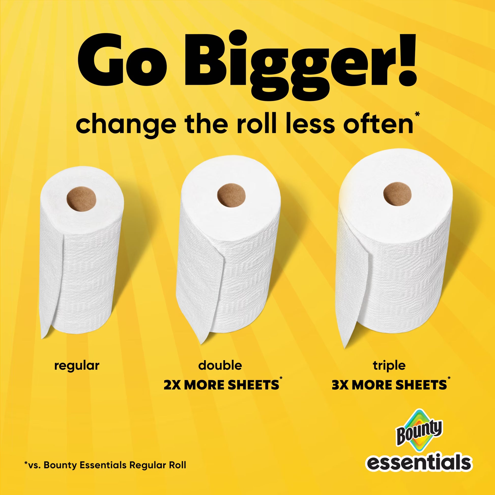 Bounty Essentials Select-A-Size Paper Towels, 12 Double Rolls