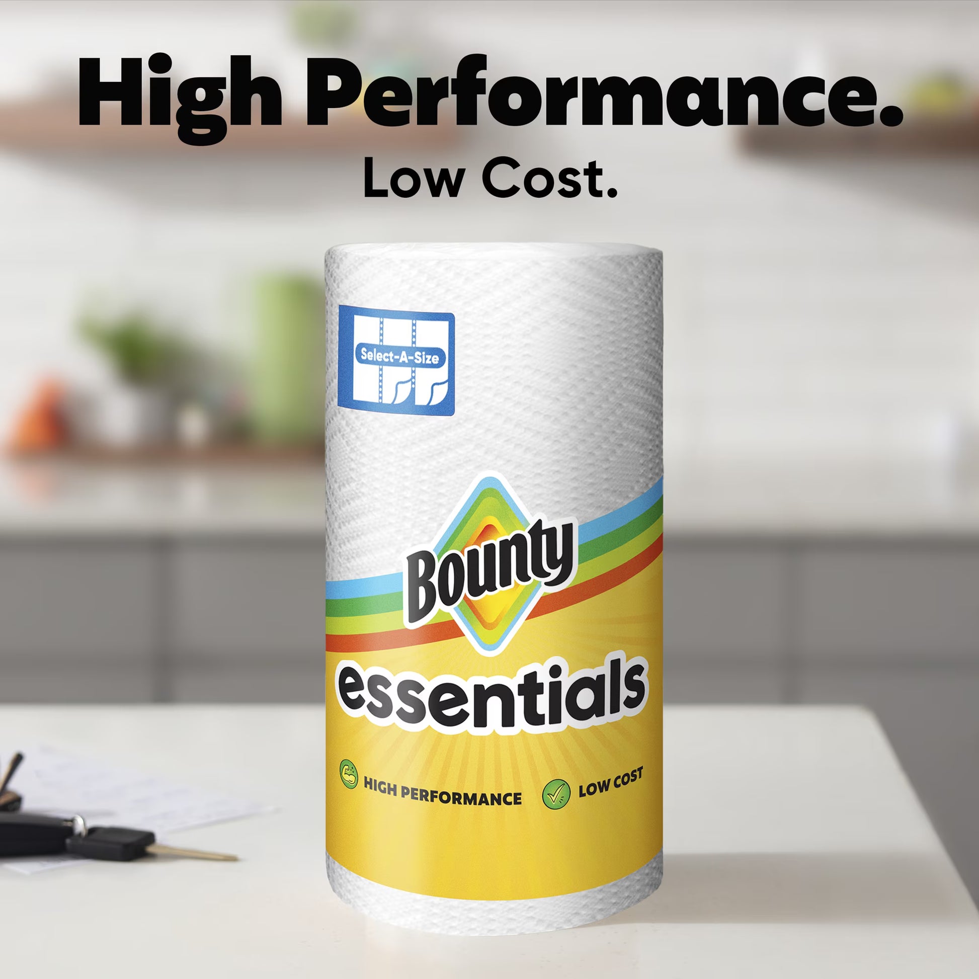 Bounty Essentials Select-A-Size Paper Towels, 12 Double Rolls