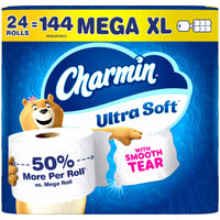 Charmin Ultra Soft Toilet Paper, 24 Mega XL Rolls