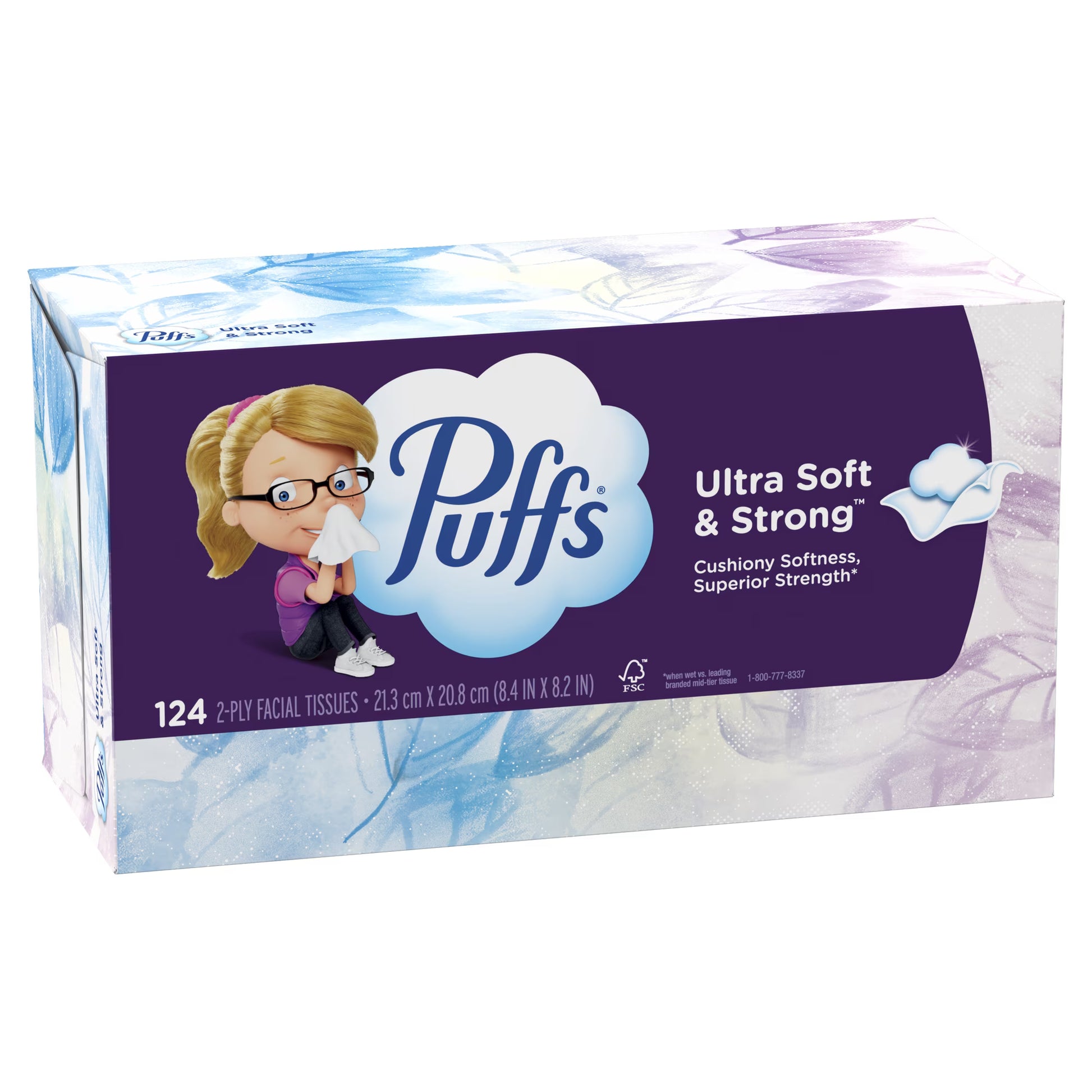 Puffs Ultra Soft Facial Tissues, 24-Box Case, Family Size