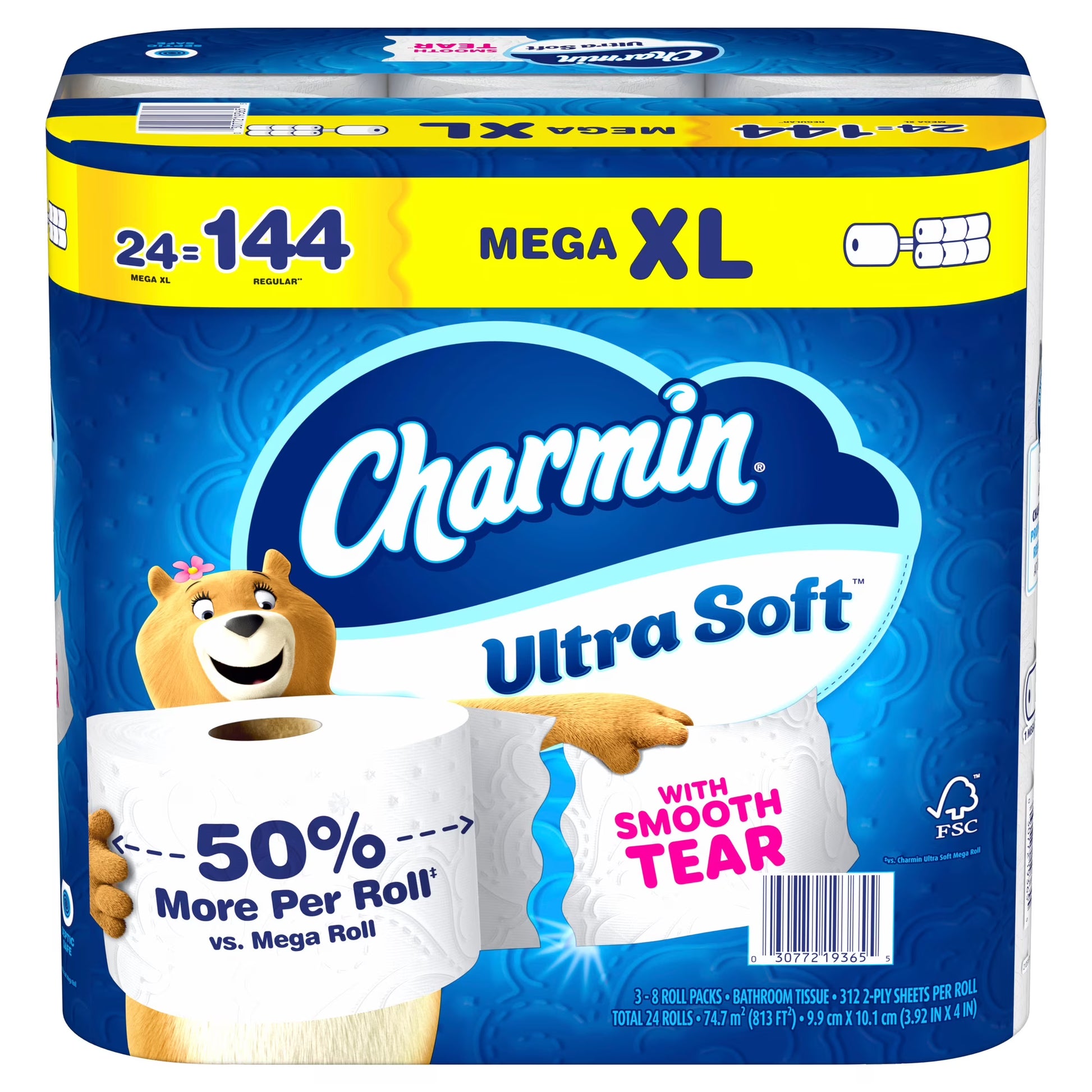 Charmin Ultra Soft Toilet Paper, 24 Mega XL Rolls