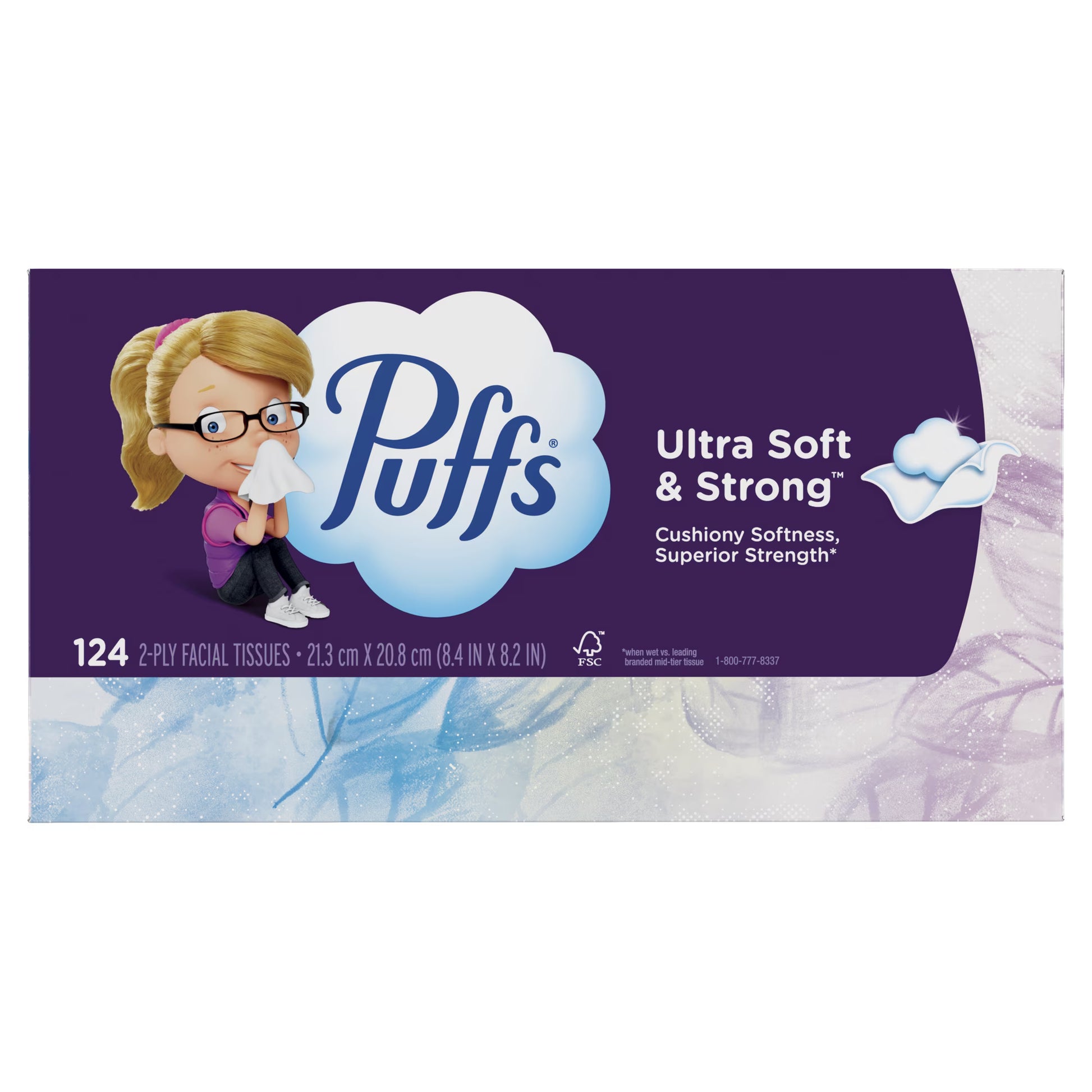 Puffs Ultra Soft Facial Tissues, 24-Box Case, Family Size