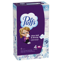 Puffs Ultra Soft Facial Tissues, 6-Pack Case (24 Boxes Total)