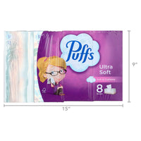 Puffs Ultra Soft Facial Tissues, 8 Family Size Boxes