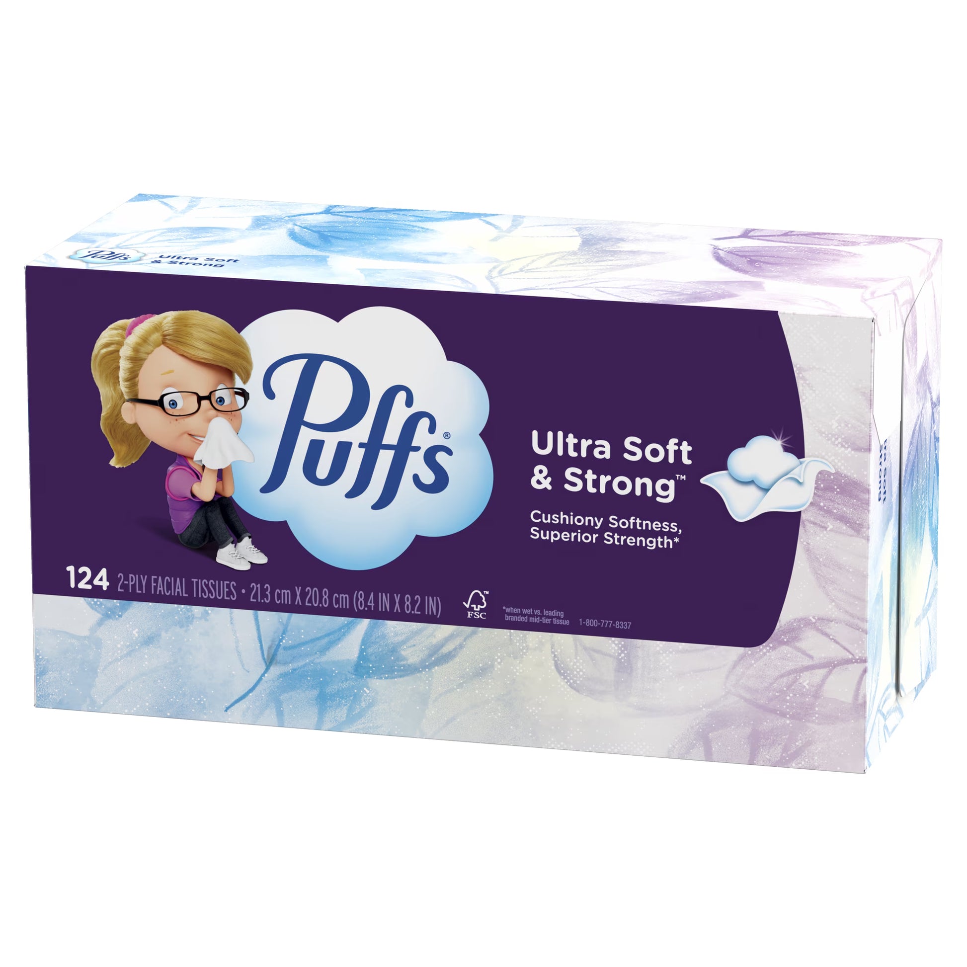 Puffs Ultra Soft Facial Tissues, 24-Box Case, Family Size