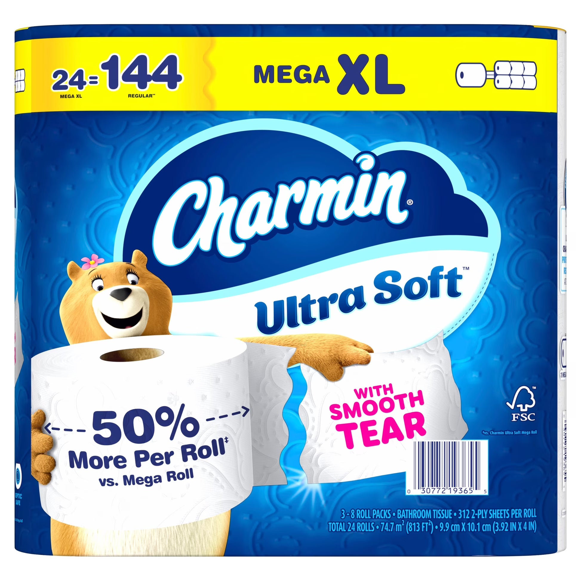 Charmin Ultra Soft Toilet Paper, 24 Mega XL Rolls