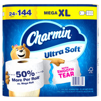 Charmin Ultra Soft Toilet Paper, 24 Mega XL Rolls