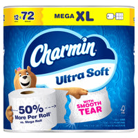 Charmin Ultra Soft Toilet Paper, 12 Mega XL Rolls