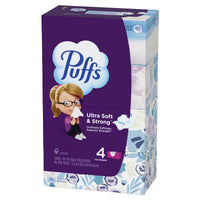 Puffs Ultra Soft Facial Tissues, 6-Pack Case (24 Boxes Total)
